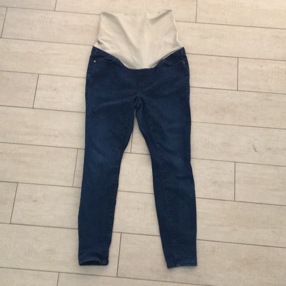 Loft Petite Maternity Dark Blue Skinny Jeans 6P